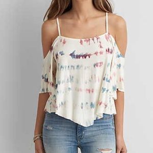 American eagle cold shoulder swing top multi